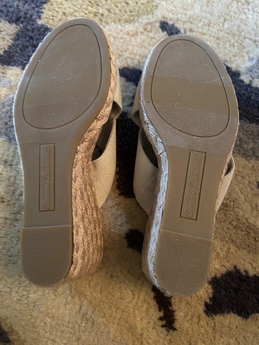 Tommy Bahama Suzette Cream Canvas Wedge Sandal Size 6.5 - Picture 5 of 6
